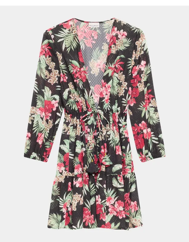 Lily Cat Open-front Tunic Coverup