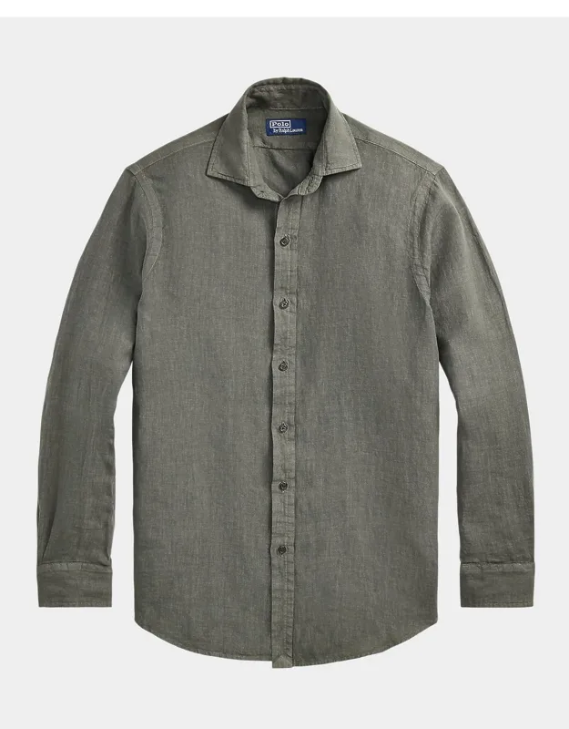 Classic-fit Linen Casual Button-down Shirt