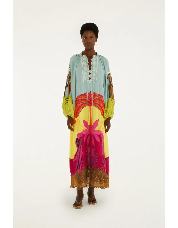 Embroidered Maxi Dress