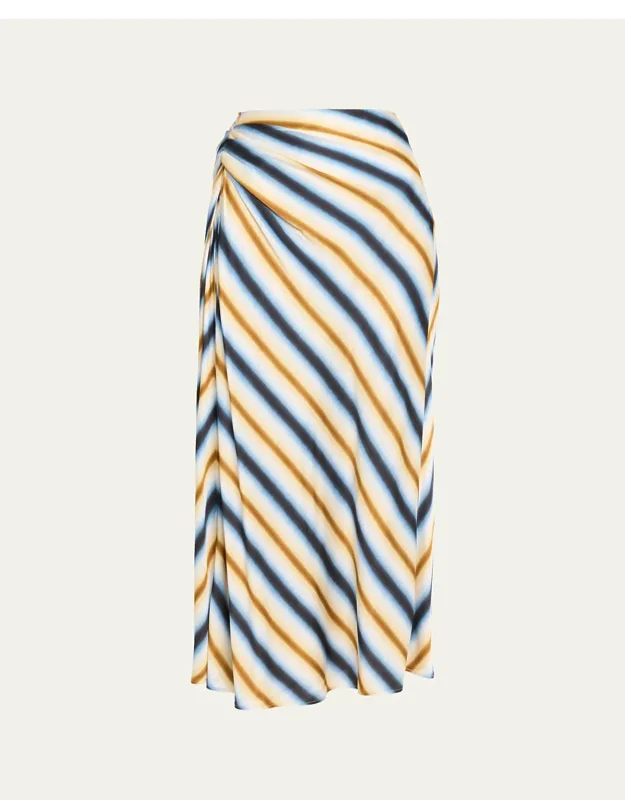 Stripe Column Skirt