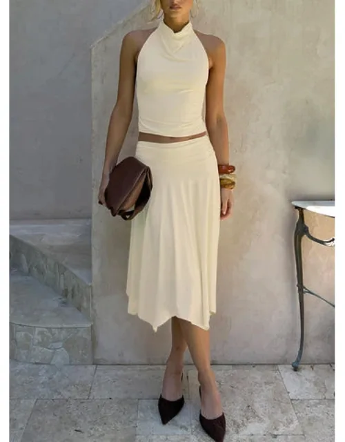 Scenic Route Asymmetrical Midi Skirt