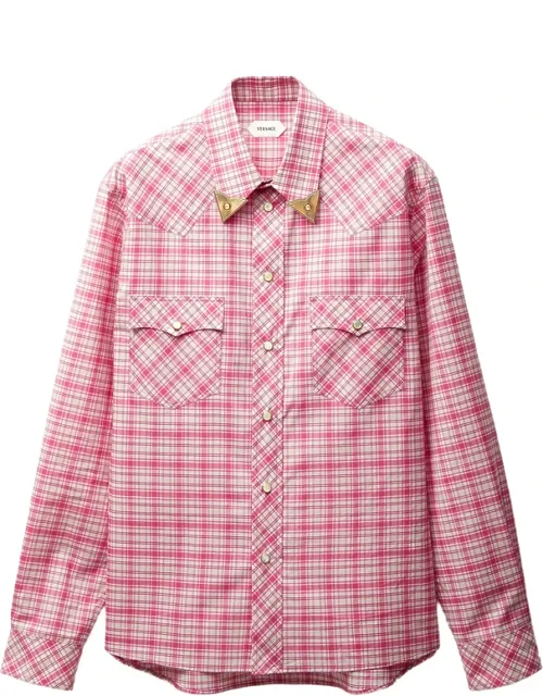 Checked Cotton-poplin Slim Shirt