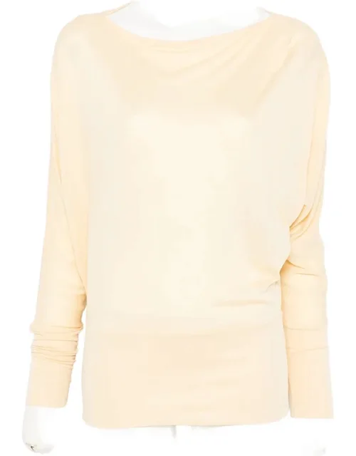 Boat-neck Jersey Sweater
