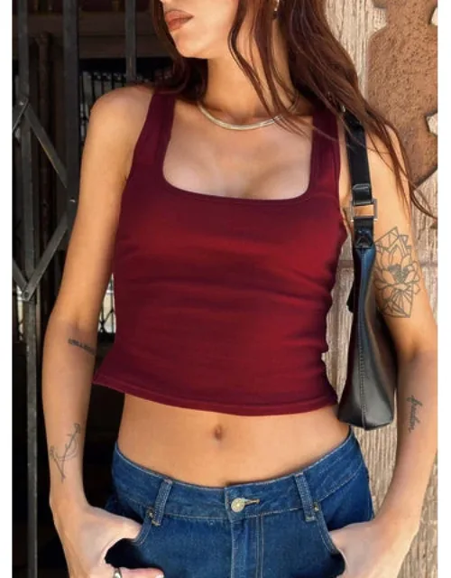 Baseline Square Neck Rib Tank Top