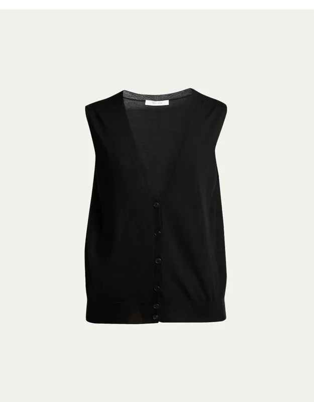 Cashmere Cardigan Vest