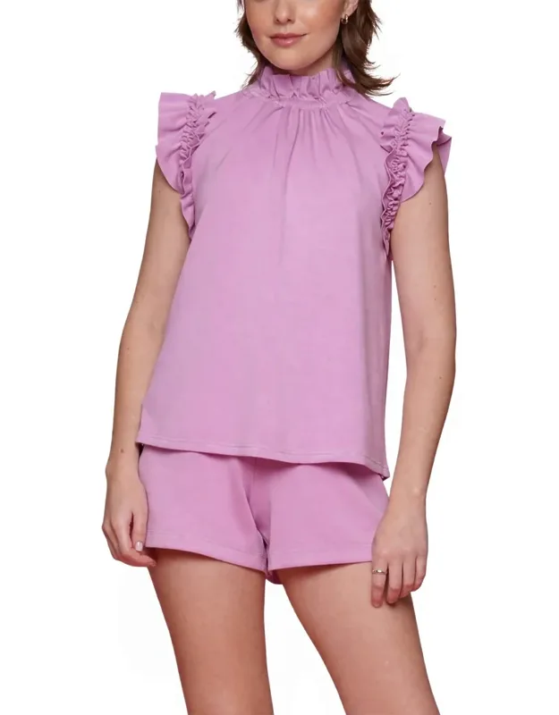 Ruffle Neck Top