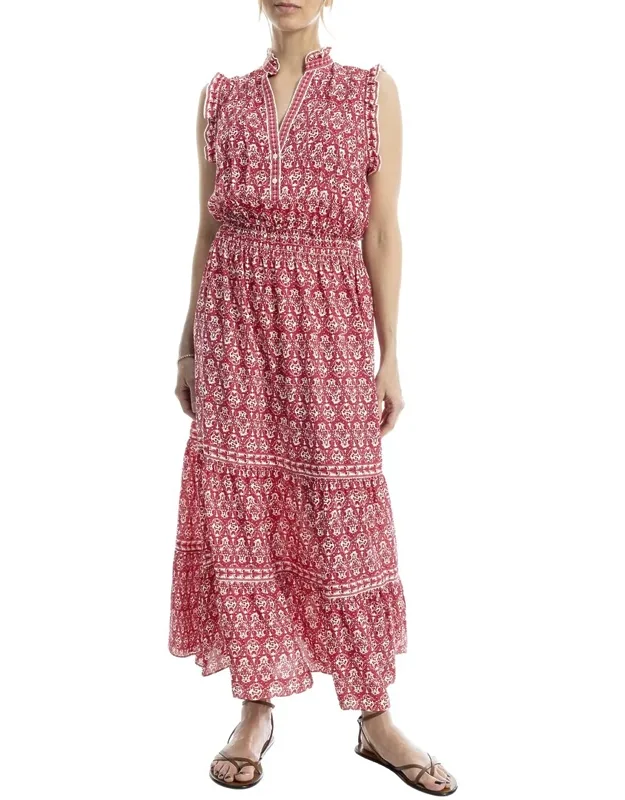 Smocked Waist Tiered Maxi Dress