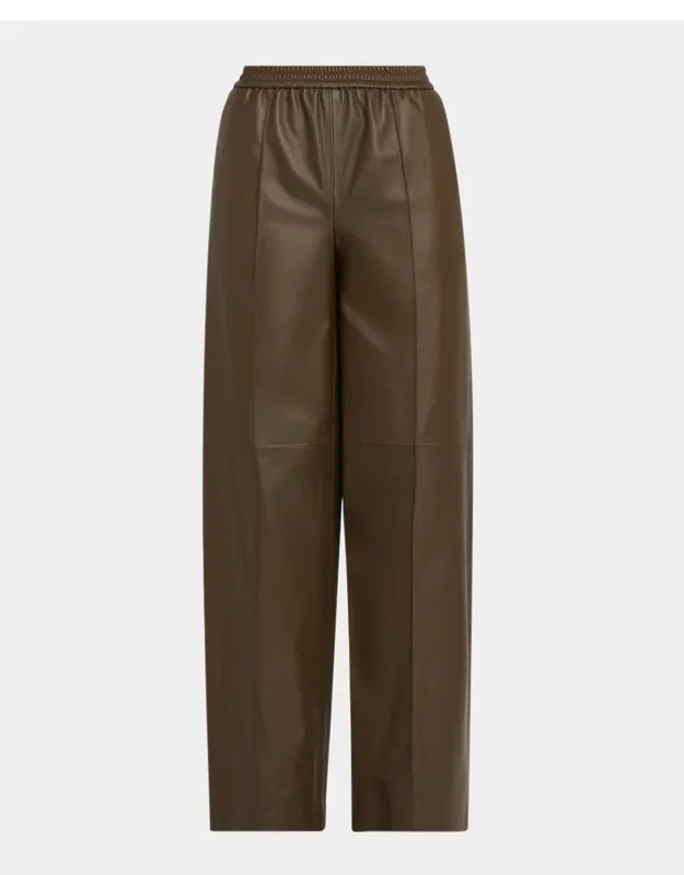 Pull-on Leather Pants