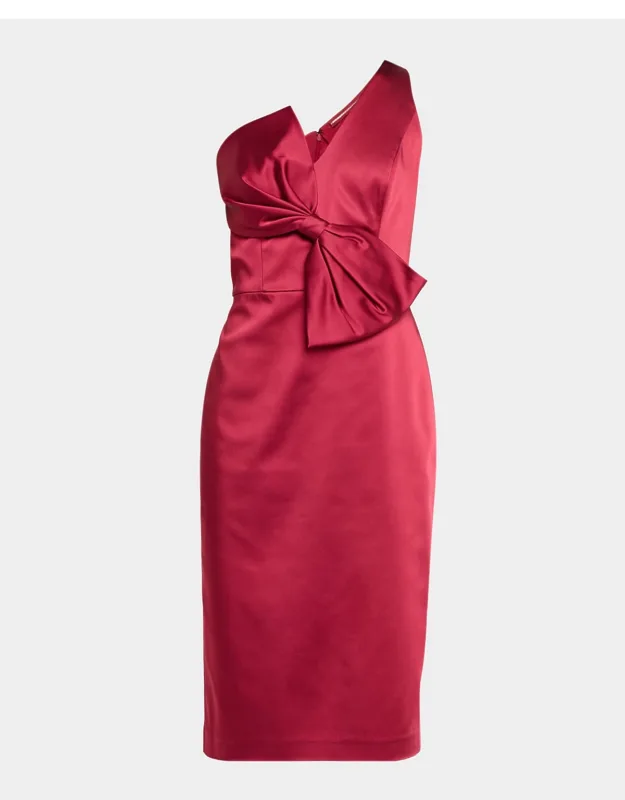 One-shoulder Satin Dress