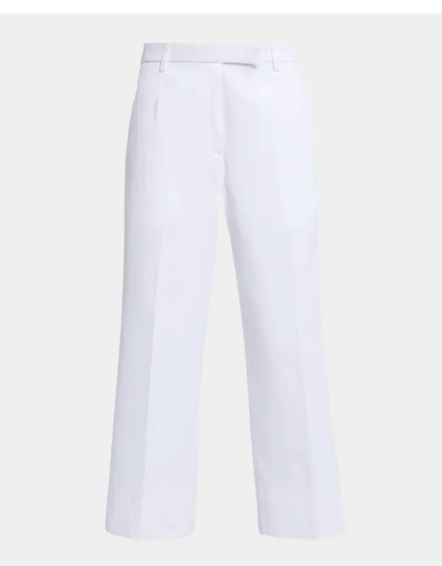 Striped-trim Straight-leg Ankle Trousers