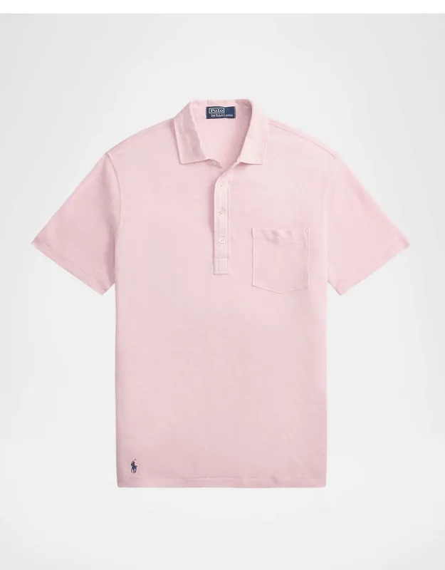 Linen Pique Knit Polo Shirt