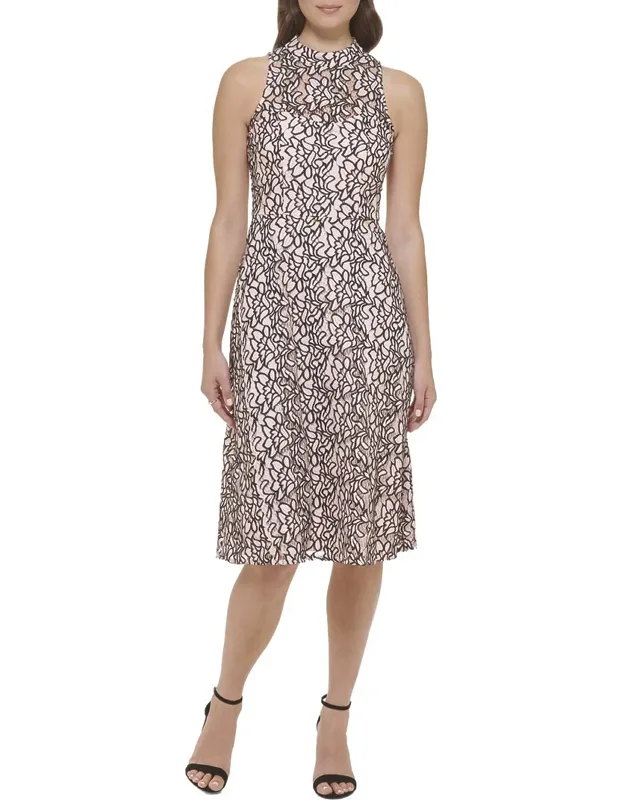 2-tone Lace Midi Dress