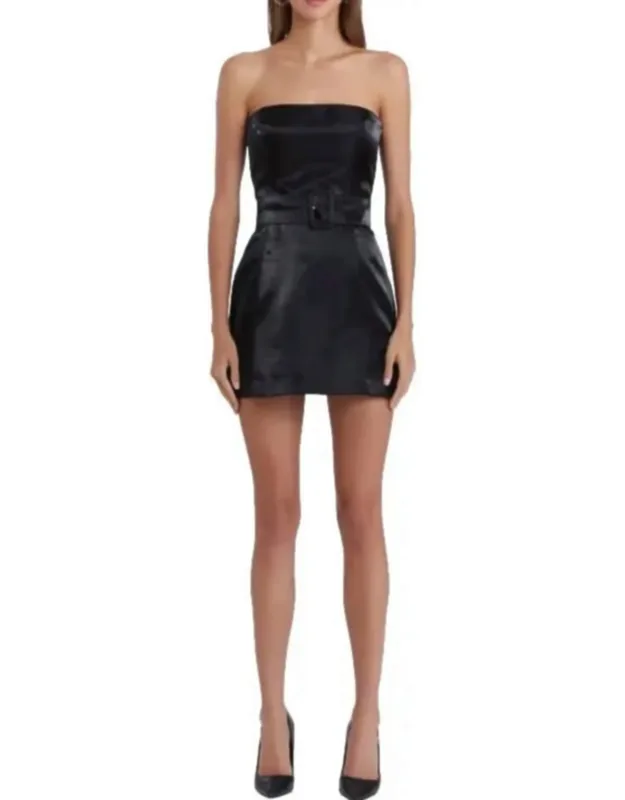 Fae Strapless Satin Mini Dress