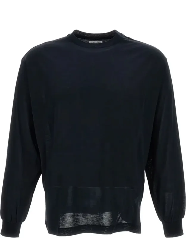 Silk Long Sleeve Crewneck T-shirt