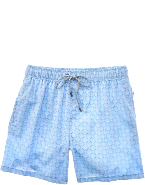 Summer Swim Short With Elastic Drawstring Waist And Side Seam Pockets
