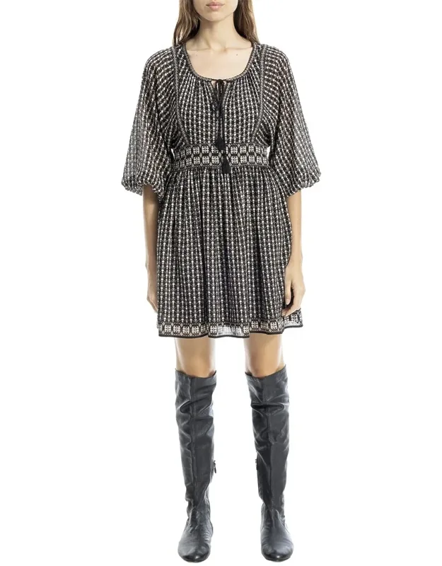 Puff Sleeve Mini Dress