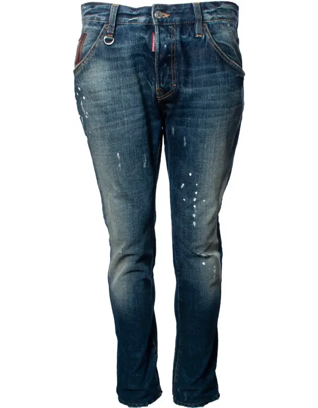 Jeans With Scuffs And Paint Spots