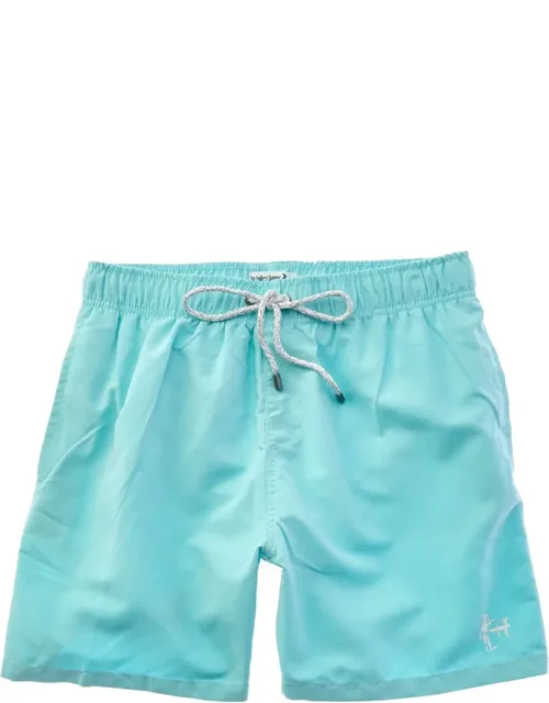 Endless Summer Solid Volley Swim Short With Elastic Drawstring Waist And Side Seam Pockets