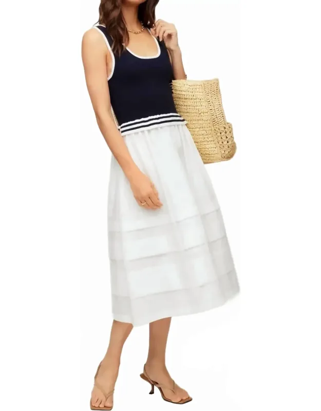 The Contrast Midi Dress
