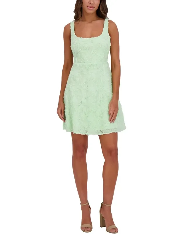 Soutache Embellished Mini Dress