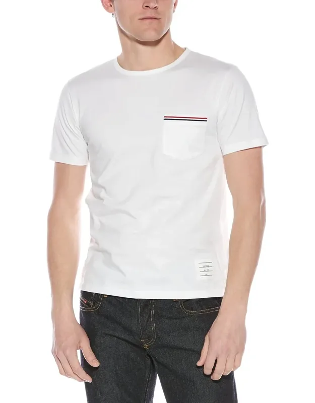 T-shirt With Crewneck And High-low Hem