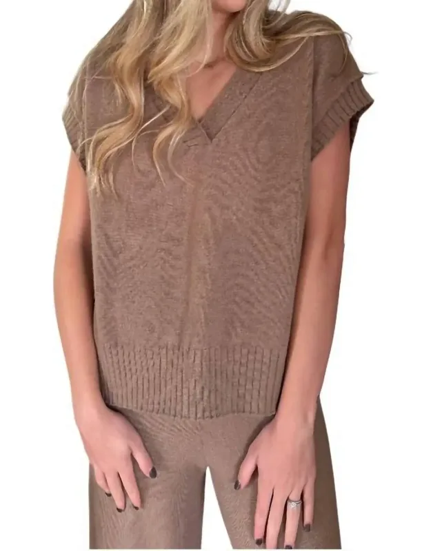 Knit Sleeveless V-neck Top
