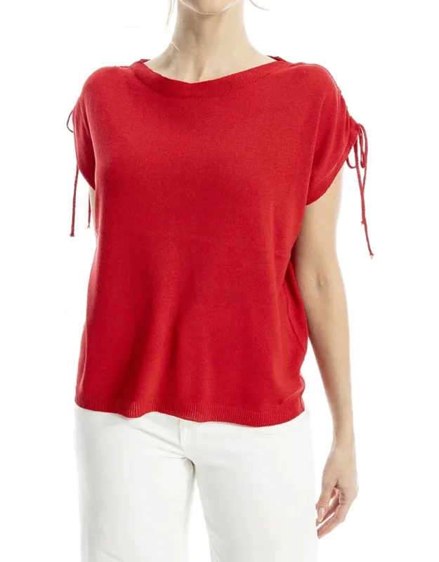 Dolman Sleeve Linen-blend Sweater