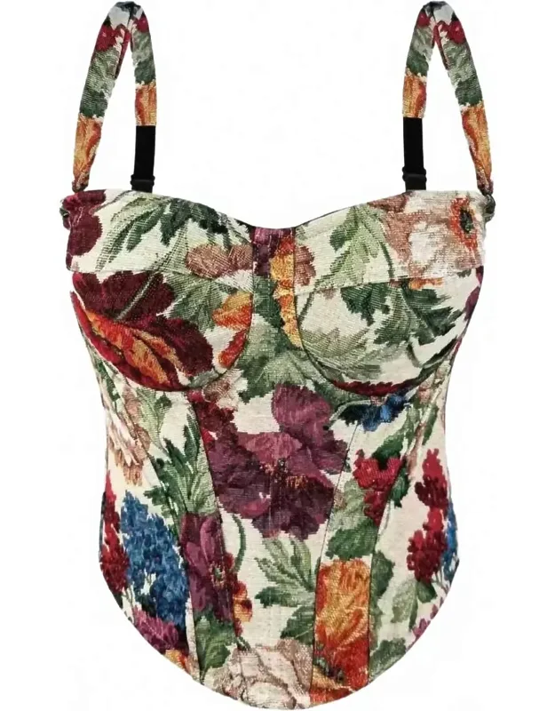 Elegant Retro Palace-style Tube Top