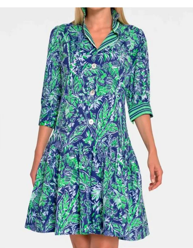 Mini Dress In Vintage Vines