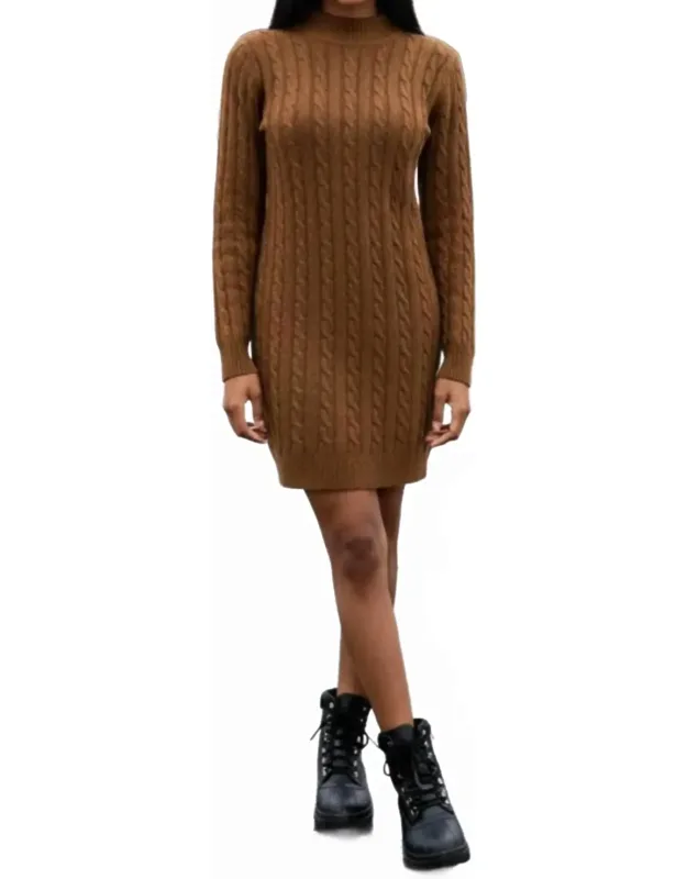 Mockneck Long Sleeve Mini Dress