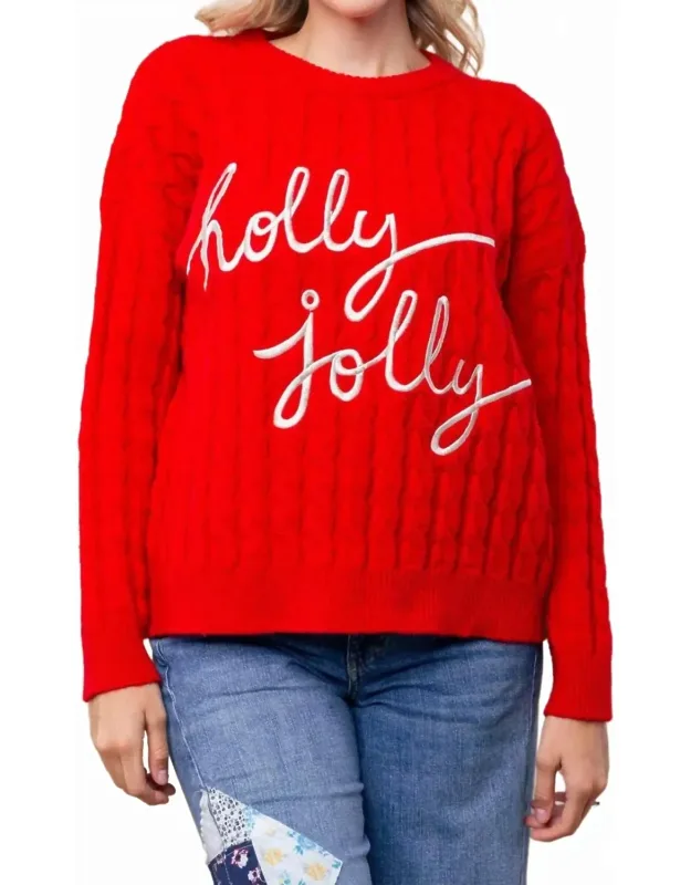 Holly Jolly Cable Knit Sweater