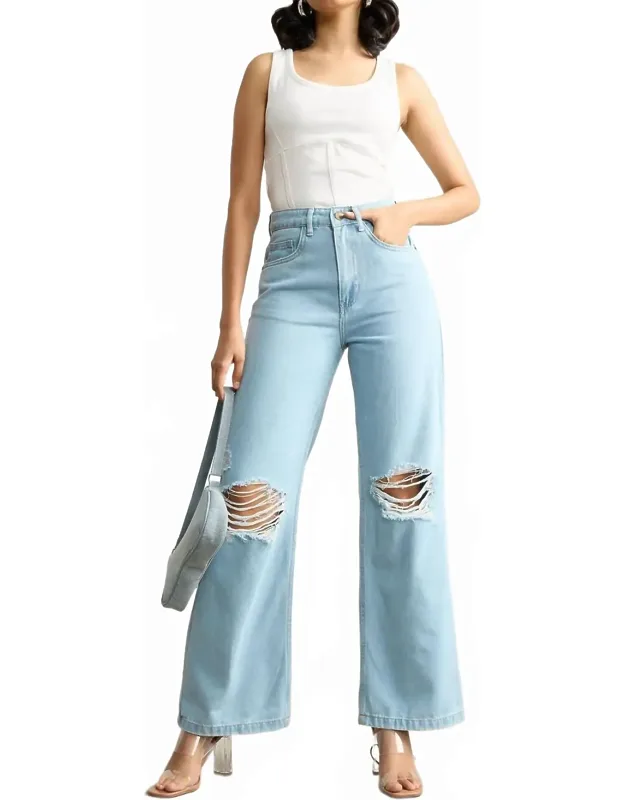 Distressed High Waisted Jeans