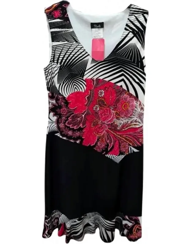 Floral Abstract Print Mini Dress