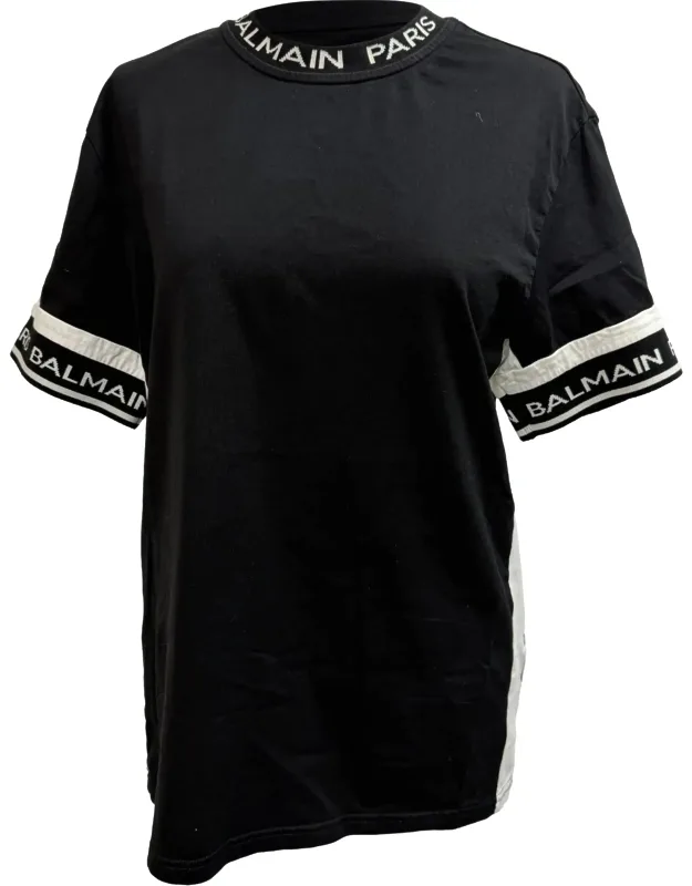_balmain T-shirt In Cotton With Elegant Logo And Soft Feel_