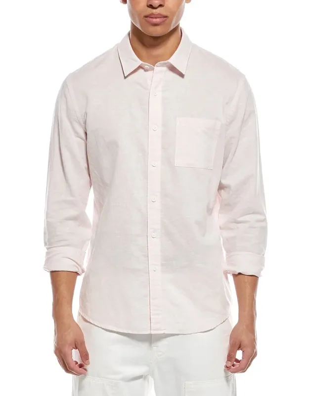 Linen-blend Button-down Shirt