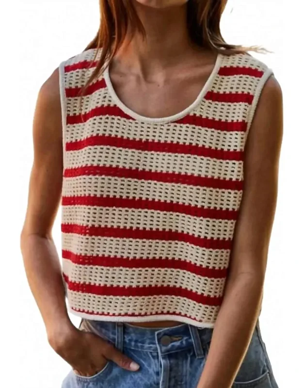 Striped Sleeveless Top