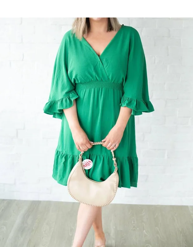 Ruffle Sleeve Dress