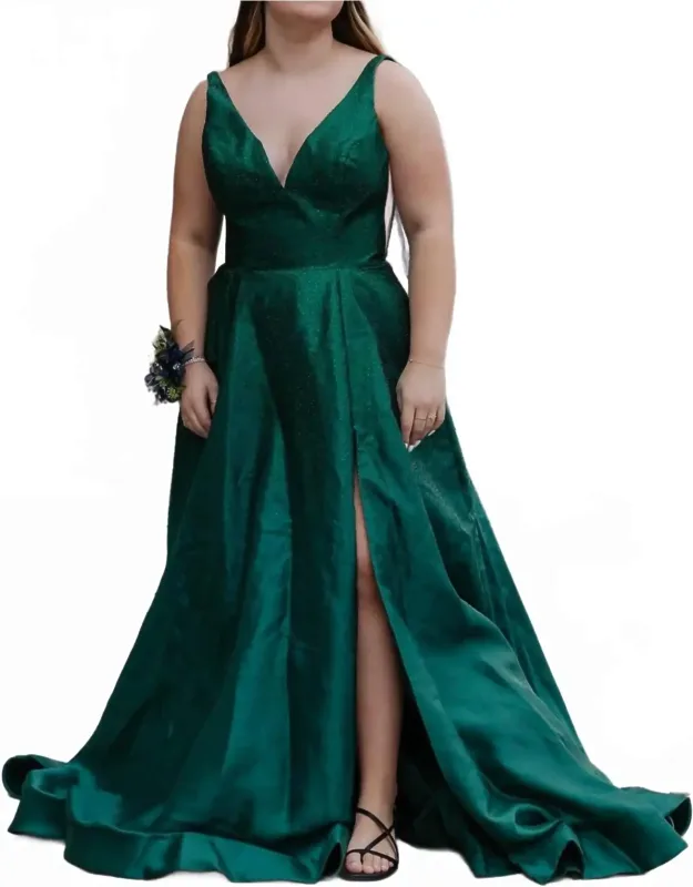 A-line Hot Fix Prom Dress