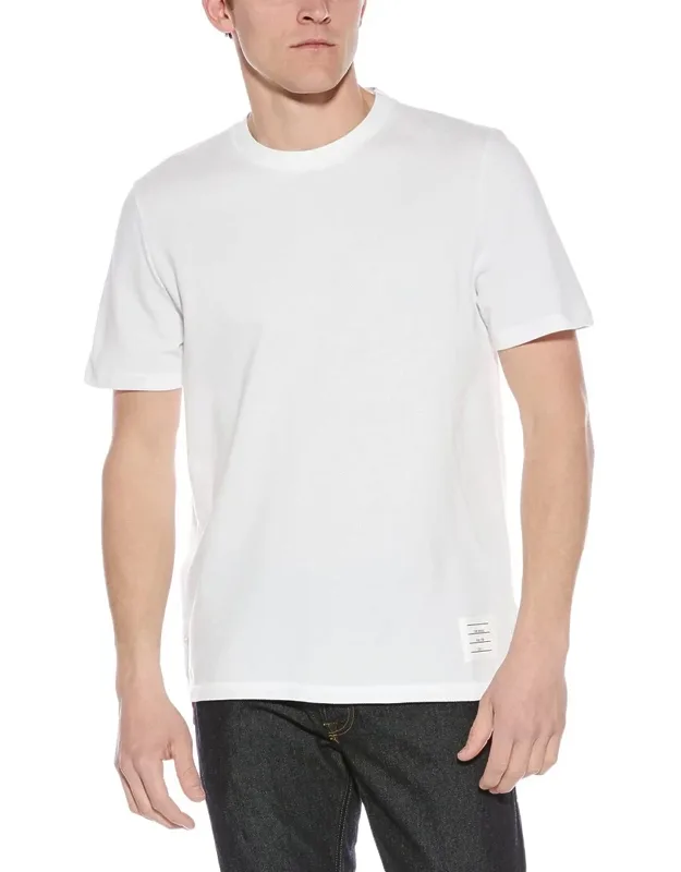 T-shirt With Crewneck And High-low Hem