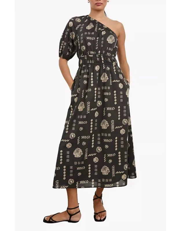 Rome Dress - Asymmetric Neckline, Practical Pockets