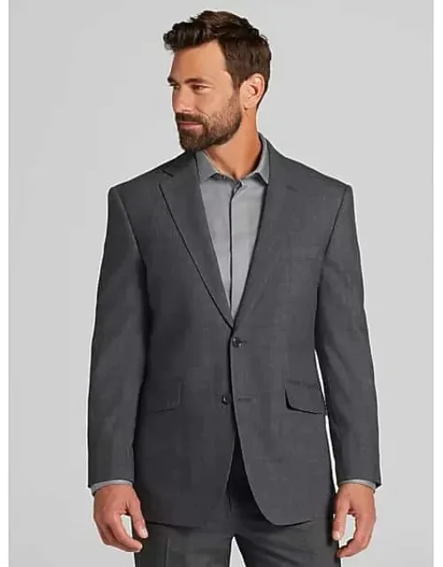 Big & Tall Modern Fit Windowpane Suit