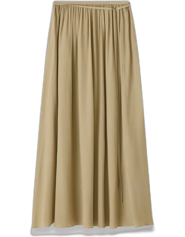 Elba Silk Blend Crepe Skirt