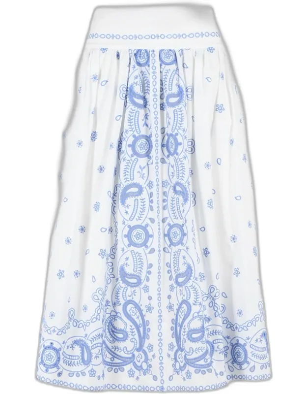 Embroidered Midi Skirt