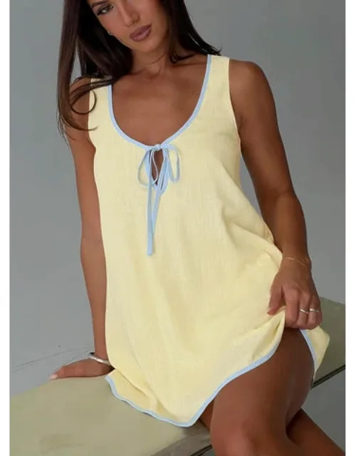 All My Loving Contrast Babydoll Mini Dress