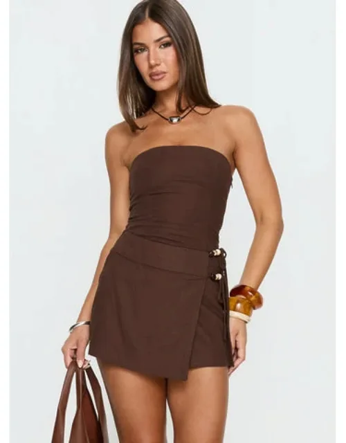 Rynara Strapless Beaded Mini Dress