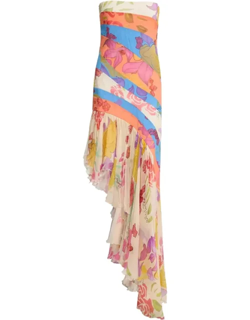 Flores Strapless Asymmetric Dress
