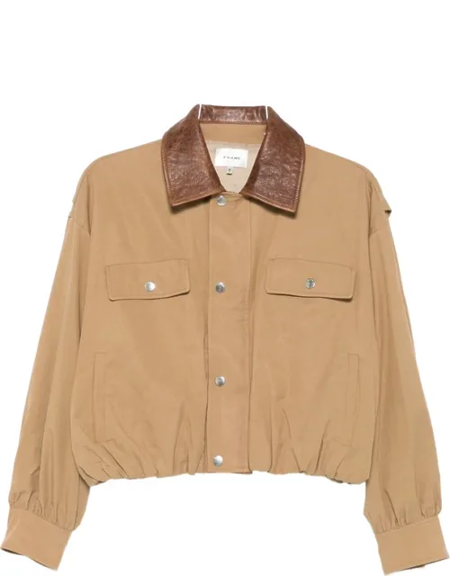 Leather-collar Jacket
