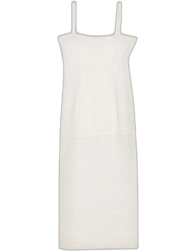 Lace Stripe Midi Dress