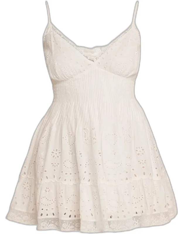 Broderie Anglaise Mini Dress
