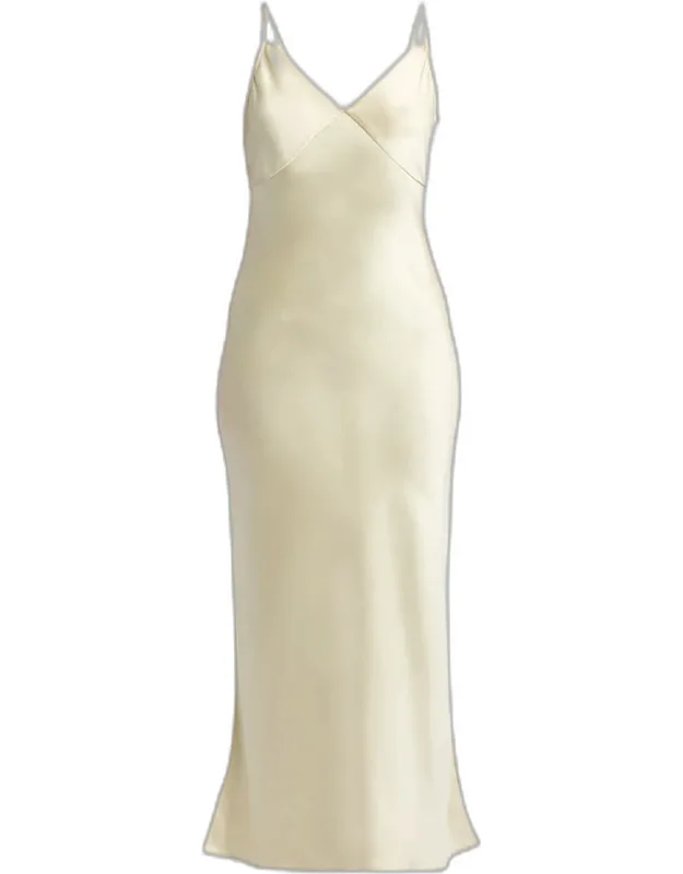 Maxi Slip Silk Dress